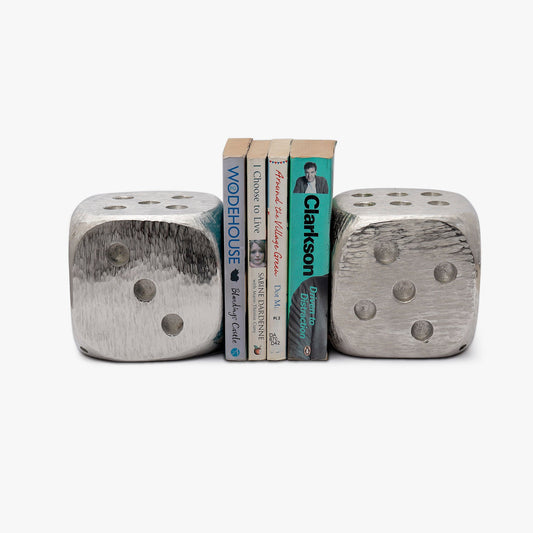 Dice Metal Bookends for shelf