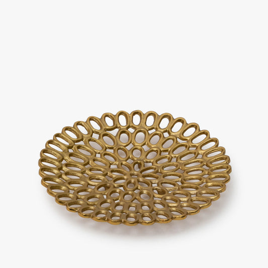 Jodhpuri Jali Decorative Gold Tray