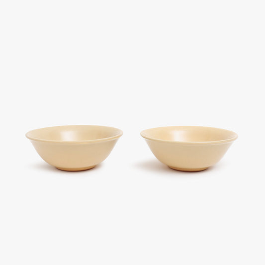 two yellow bowls