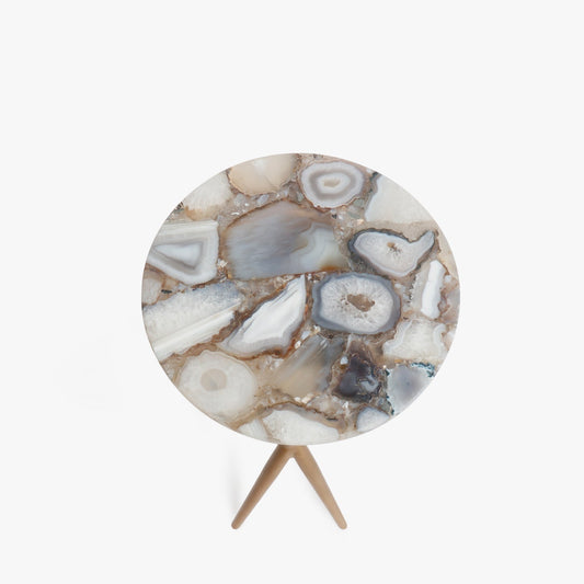 Luna Agate Marble Drink Table Small