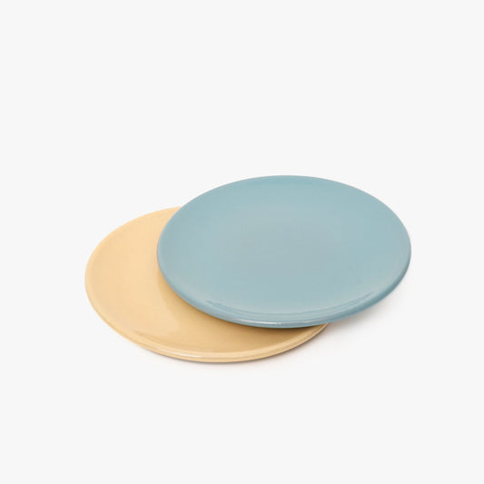 Blue and Yellow Quarter Plate Set