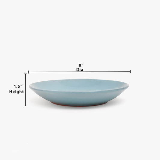 blue dessert plate dimensions