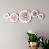 Marble Disk Long Rose Gold and White Wall Decor