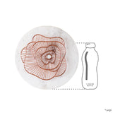 Height comparison of marble disk white wall decor with 1l bottle