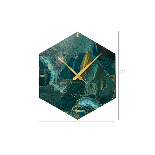 dimensions of a moss agate designer wall clock
