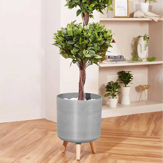 Textured Triad Planter - Grey