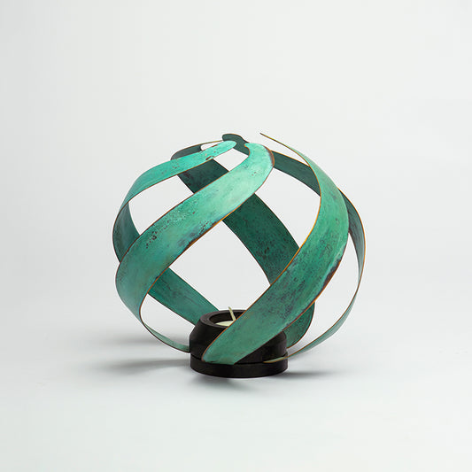 Antique Ball Tea Light Candle Holder | Festive Decor Tealight Holder - Green