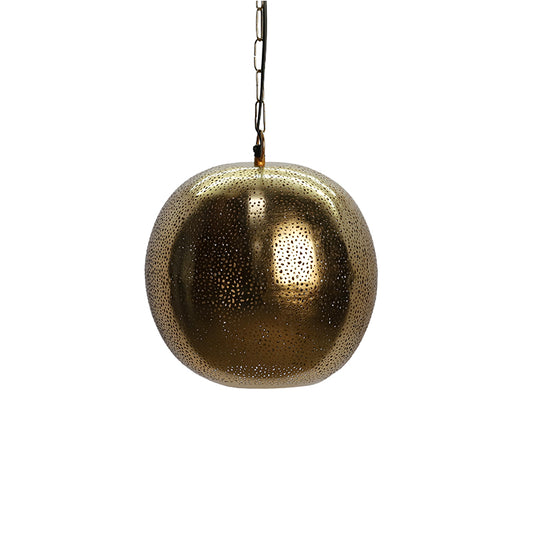 Iron pendant light with gold finish