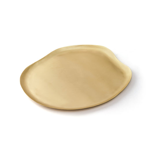 Heirloom Snacks Serving Tray | Handcrafted Brass Tray | Modern Platter - Kitchen & Dining