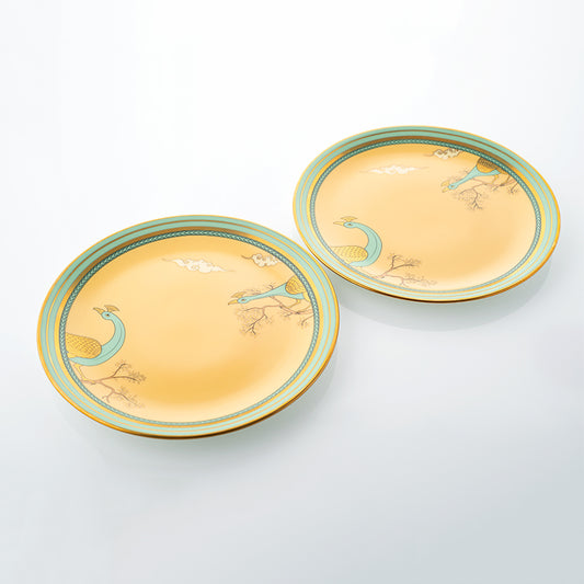 Airavata yellow quarter plate set of 2