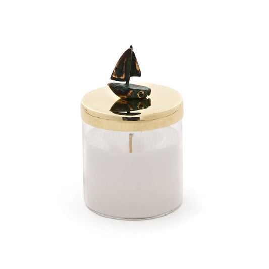 Boat Jar Candle | Candle With Brass Lid | Festive Gift Item