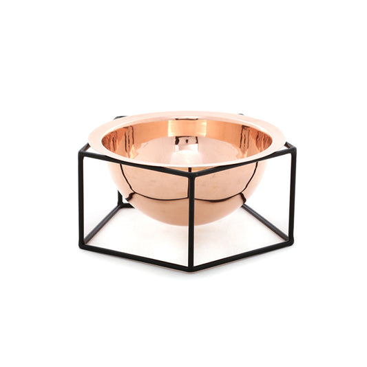 Penta Copper Bowl | Serving Bowl With Metal Stand | Serveware