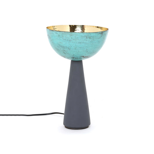 Goblet Tall Table Lamp | Bedside Table Lamp | Antique Brass Night Lamp
