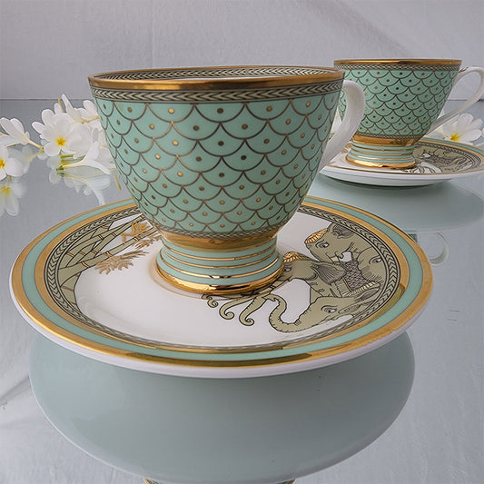 Airavata - Tea Cup and Saucer Set of 2