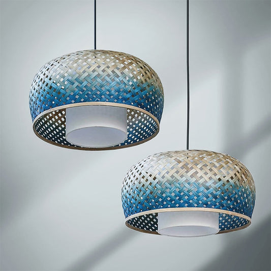 Blue Bamboo Ceiling lamp 