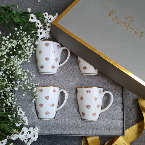 White Coffee Mugs gift set