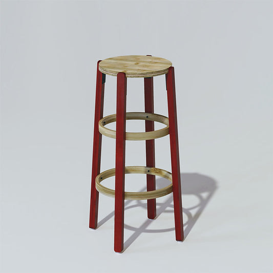 Rad Stool Large By Mianzi: Contemporary, Hand-designed by Heritage Artisans