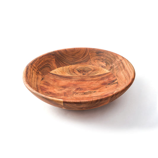 Wooden serving bowl for fruits and salad