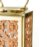 leather woven candle lantern 
