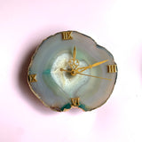 Green agate table clock