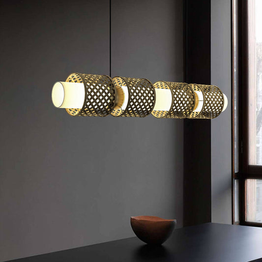 Luxury Decorative Hanging Light | Handwoven Bamboo Ceiling Light