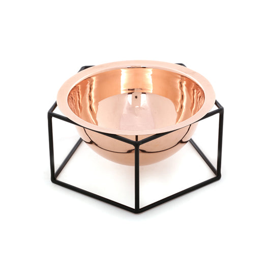 Copper Bowl with pentagonal stand