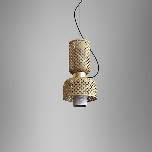 Handwoven Bamboo ceiling lamp 