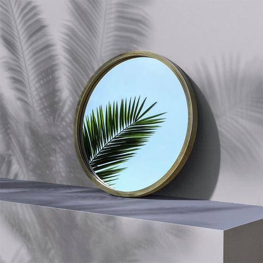 Mira Round Xtra Large: Eco-conscious, Hand-designed Bamboo Mirror 3ft Dia