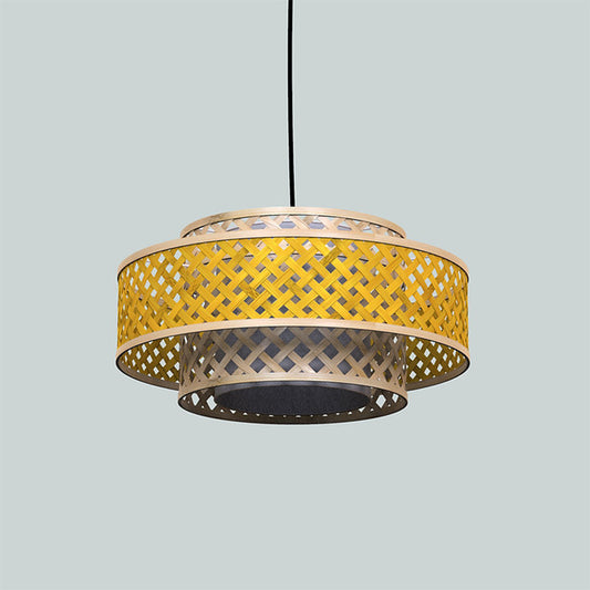 Orbit bamboo hanging light 