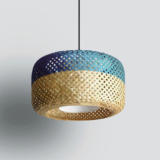 Opium Modern Hanging Light | Bamboo Drum Pendant Lamp