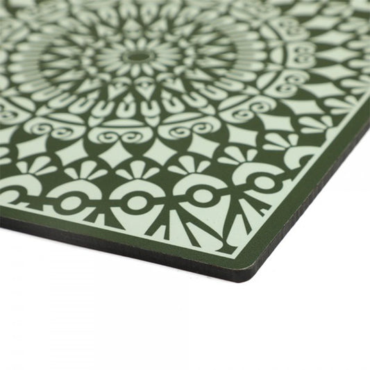 table mats with mandala art