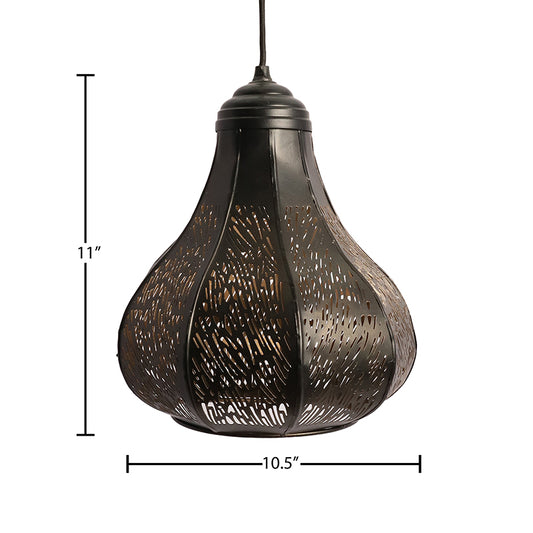 Dimensions of a black pendant lamp