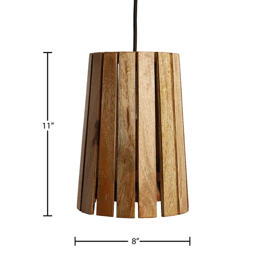 Dimensions of Wood slat pendant light