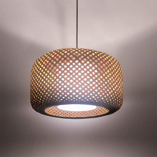 lighted bamboo pendant lamp