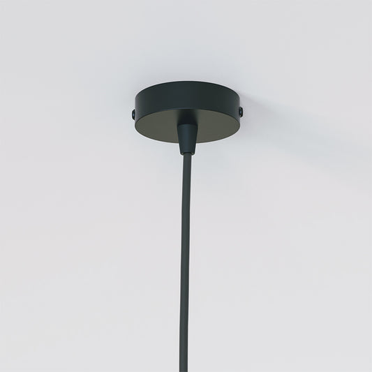 Black ceiling cap and wire 