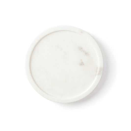 round cheese board white marble