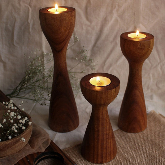 Wooden Tealight Candle Holder 
