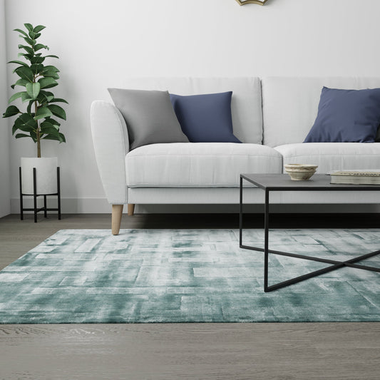Tranquil Aqua Rug for Bedroom | Living Room Rugs