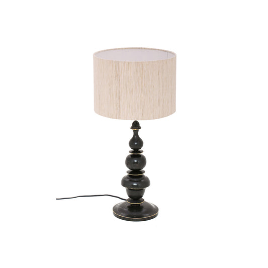 Side Table Lamp with Fabric Shade