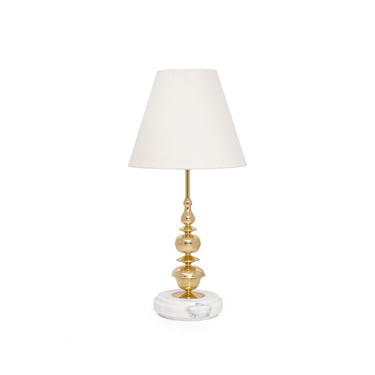 Jaypore Kalash Table Lamp | Night Lamp for Bedroom | Brass & Marble