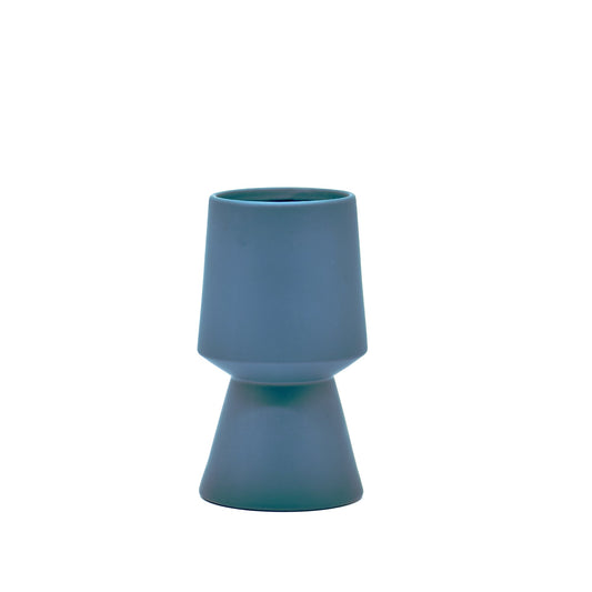 Pedestal army green vase