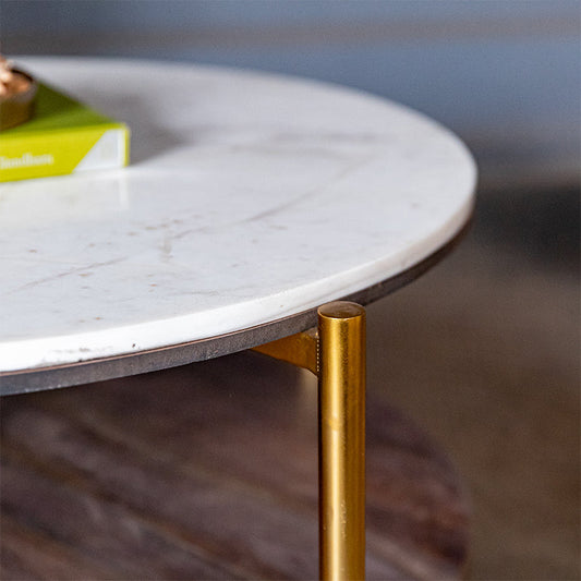 Marble nesting table for living room