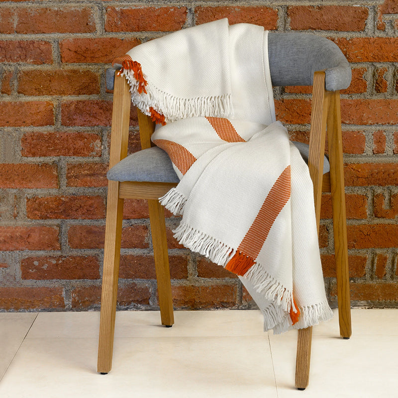 Buy Throws - Handwoven Terra Woollen Throw Blanket | Arcedior