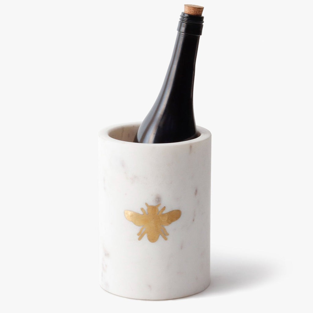 Buy White Marble Wine Chiller Bucket, Wine Cooler at Arcedior