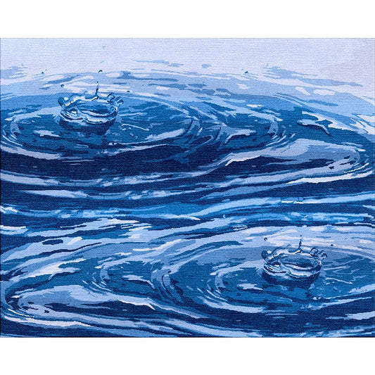Water Drop Hand Tufted Wool Rug | Blue Rugs for Living Room