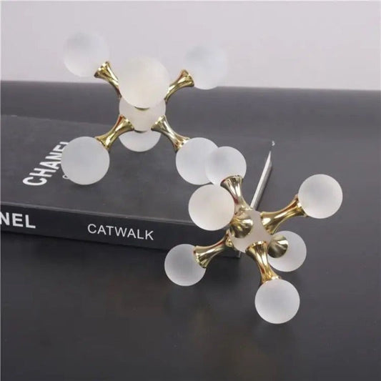 Crystal Molecule Showpiece | Table Decor Piece | Set of 2