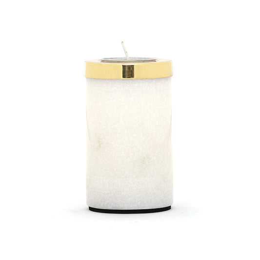white tea light candle holder