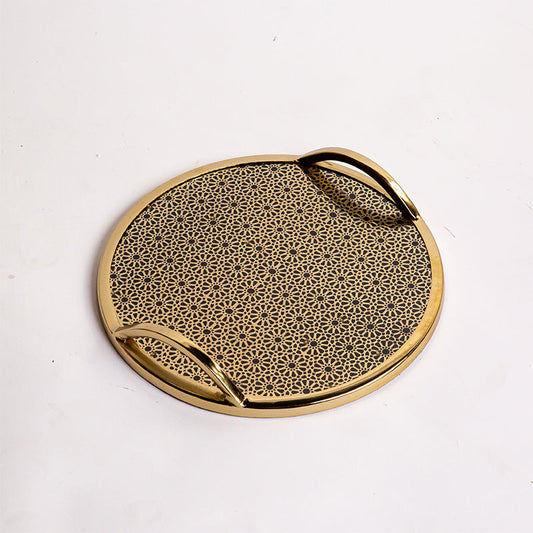 Round tray with handle 