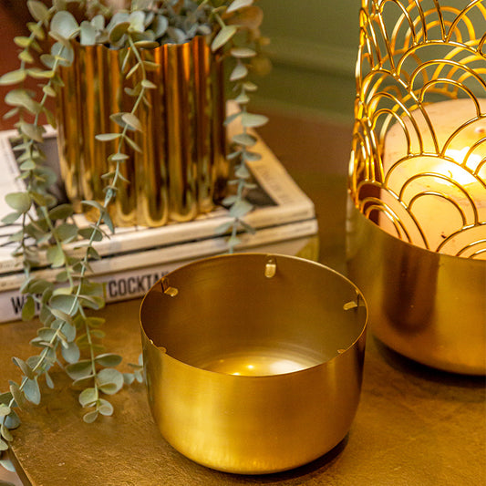 golden candle stand bowl