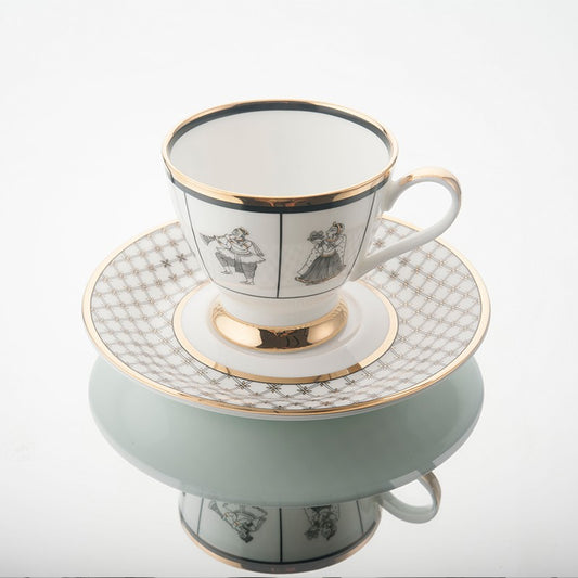BYAH Tea Cup Saucer Set of 2